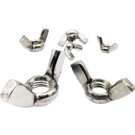 2/5/10 pièces Écrou à oreilles réglable la main en acier inoxydable A2 (1/5)