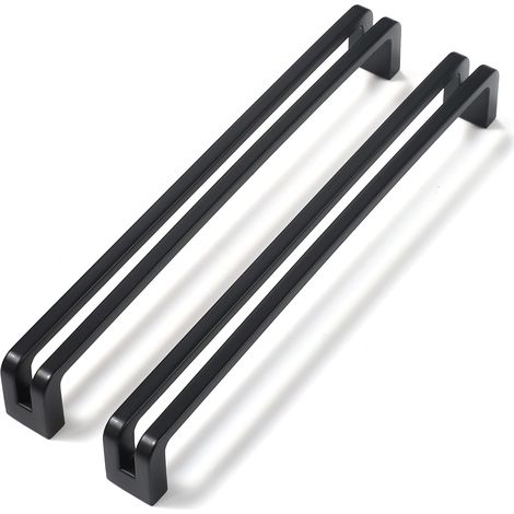 Lot de 6 Poignée Meuble Noire 128 mm Poignee de Meuble Cuisine Poignee Placard Poignée Tiroir (1/5)