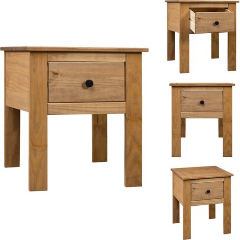 Table de chevet 46x40x57 cm Pin Gamme Panama - Table De Chevet - Meuble De Chambre - Commode - Table Nuit - Design Moderne (1/5)