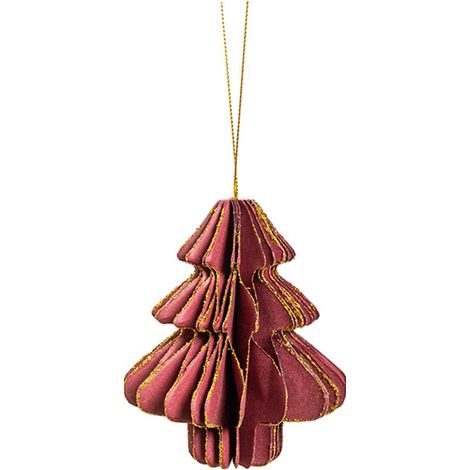 Ornement De Noël En Papier - Boule En Nid D'Abeille - Décoration Pour Arbre De Noël Et Fête - 1 Pièce (1/5)