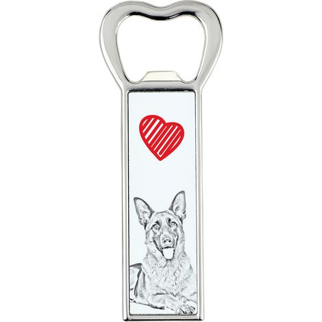 Pastor Alemán, Alsaciano - abridor de botellas con forma de perro, abridor de nevera personalizado, regalo único para hombres de Art-Dog (1/5)