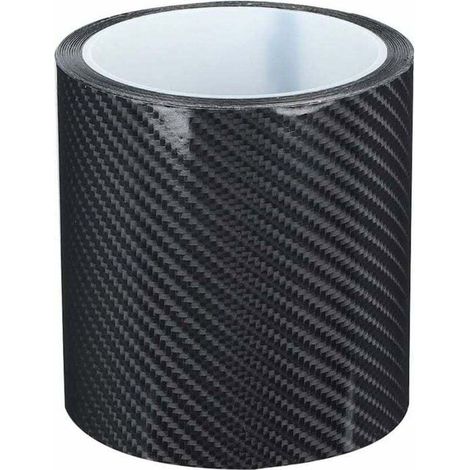 Protezione per la soglia della portiera dell'auto, in fibra di carbonio nera, antigraffio, 10 cm x 3 m (1/4)