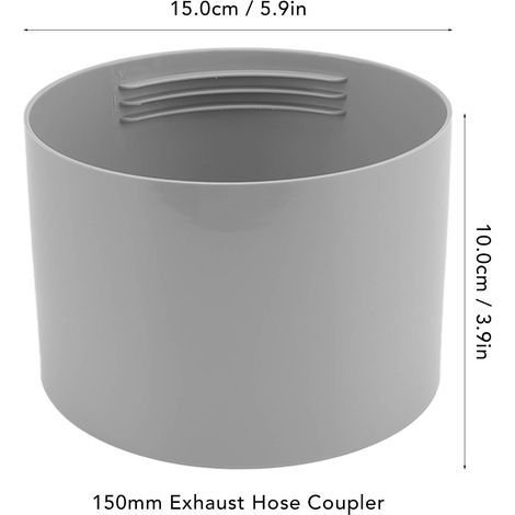 Universal Connector for Portable Air Conditioner Exhaust Hose – 150 mm, Right/Left Thread, ABS (1/4)
