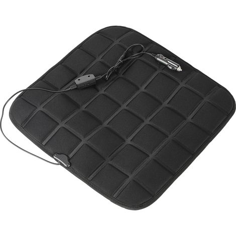 TolleTour Sitzheizung Auto 1 Stück 45x45cm Kleine beheizbare Sitzauflage Vordersitz 12V 2 Heizstufen Thermoschutz Schwarz (1/5)
