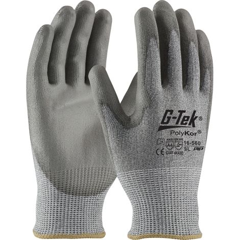 Gants gris anti coupure G-Tek PolyKor T7 PIP