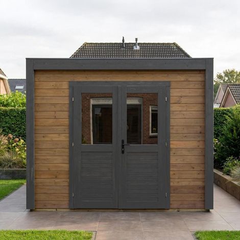 Casetta da giardino in legno Sora 3.09x4.09 m - 12.64 m2 - 28 mm - impregnata - 000073 (1/4)