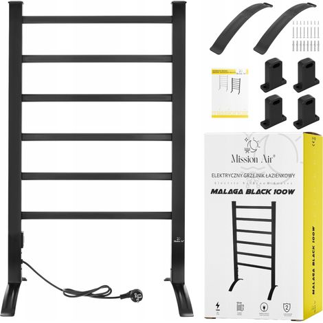 Chauffage électrique Mission Air MALAGA NOIR 100W (1/5)