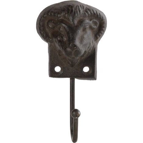 Esschert Design Haken Widderkopf 12,3 cm - Gusseisen