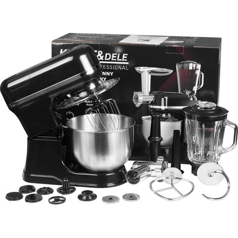 Robot multifonction 3000W – Bol inox 5L – Moteur planétaire pour mélange homogène – Variateur de vitesse 6 positions