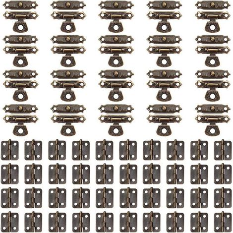 GORGECRAFT Retro Wooden Cabinet Latch Hinges, Jewelry Storage Box, Decorative Supplies (1/5)