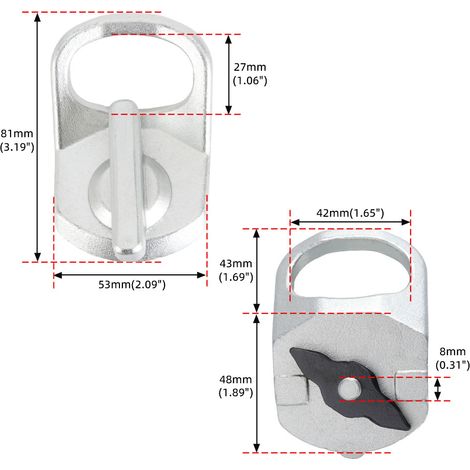 2889620 Applicable to the Polaris Ranger Xpedition 2024-2025, one pack of Polaris D-ring locks.