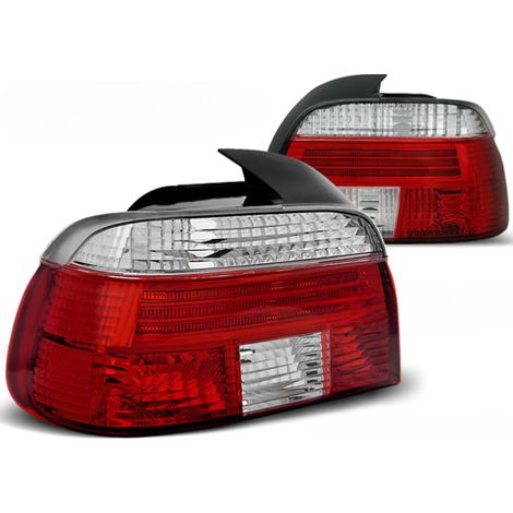 Paire de feux arriere BMW serie 5 E39 Berline de 09/1995 a 08/2000 rouge blanc-27335763 (1/2)