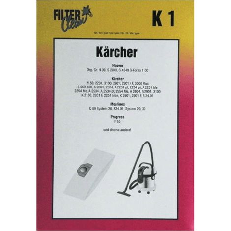 SACHET X3 SACS KARCHER TORNADO POUR PIECES ASPIRATEUR NETTOYEUR PETIT ELECTROMENAGER - 5392509