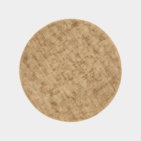 Décoweb – Tapis rond en jute et coton – Naturel – Ø 90 cm – Certifié Oeko-Tex – Tapis intérieur vintage – Poids 2900 g/m² (1/5)