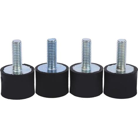Silent Block, 4 Pieces M6 Anti-Vibration Rubber Silentblocks Shock Absorber Supports for Compressor, Pump, Machine, Noise Reduction Damping Components (VD2015 M618) (1/5)