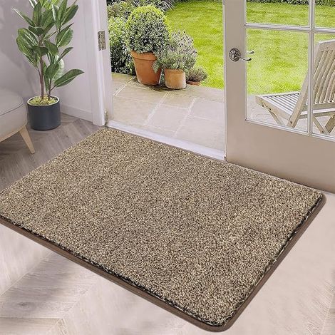 Outdoor Entrance Door Mat, 60 x 90 cm, Absorbent Machine Washable Indoor Non-Slip Mud Trapper Doormats for Entryway (1/2)