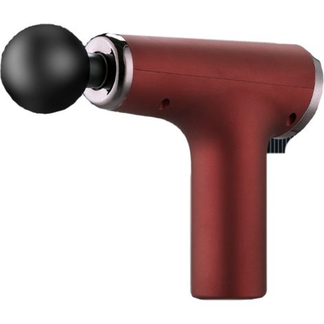 Mini pistolet de massage électrique 32 vitesses avec écran LCD, chargement USB-C, 4 têtes interchangeables, massage portable des tissus profonds pour la récupération musculaire, rouge-AquaForge