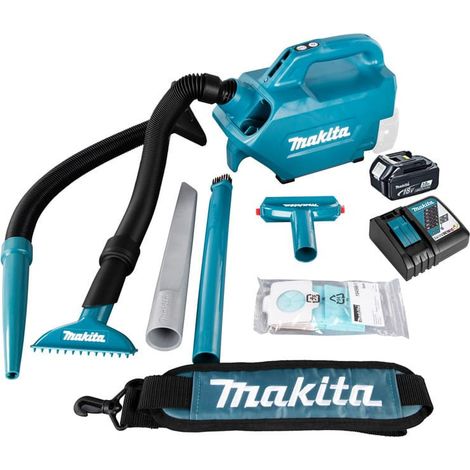 Makita – Aspirateur à main sans fil 18V – Autonomie 30 min – Temps de charge 60 min – Volume d'air réglable – Pour nettoyage voiture