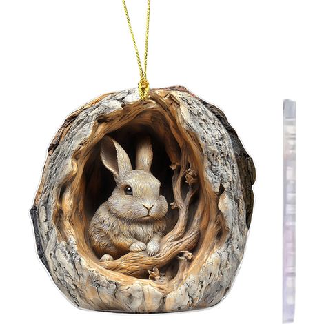 Pendentif Acrylique Animaux - Décoration 2D pour Sac à Dos et Intérieur de Véhicule - Ornement Suspendu - Lot de 1 (1/5)
