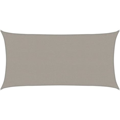 Voile d'ombrage,Voile de parasol,Toile d'ombrage 160 g/m² rectangulaire gris clair 3x6 m PEHD CFW20668 (1/5)