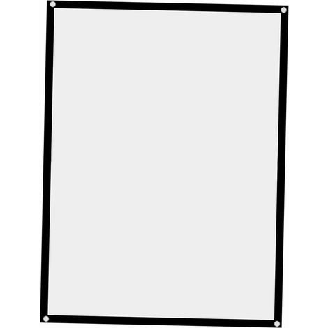 Écran de Projection Portable 60 Pouces, Format 4:3, Blanc Anti-Froissement, Idéal pour Vidéoprojecteur - Facile à Plier et Transporter