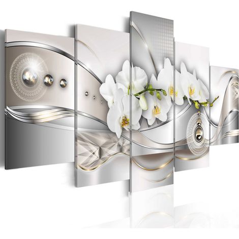 Tableau Imprimé "Pearl Dance of Orchids" 50 x 100 cm (1/2)