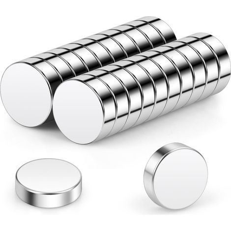 Neodym-Magnete 10x3mm 20er-Pack Mini-Rundmagnete extrem stark für Magnettafel, Magnetboard, Kühlschrank, Basteln, Büro, Küche