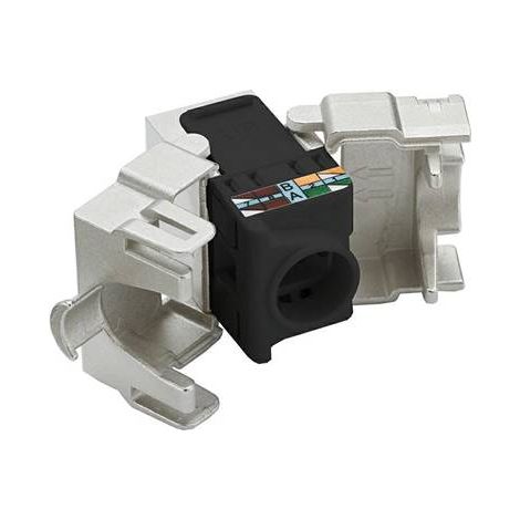 Frutto Keyston Rj45 Utp Cat6, Colore Nero Tooless