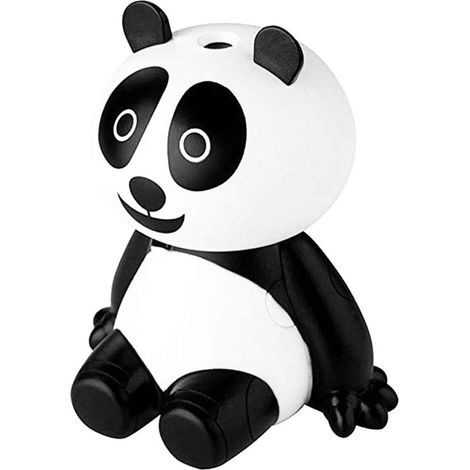 Humidificateur, diffuseur, purificateur et vaporisateur d'air en forme de panda, avec câble mini USB portable, idéal pour le bureau, le salon et la chambre de bébé ou d'enfant. (1/5)