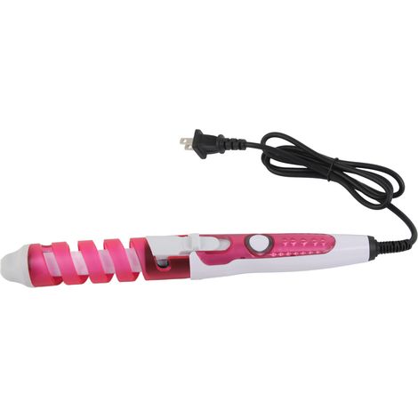 Fer à friser électrique en spirale pour cheveux, outil coiffant boucleur professionnel 110‑240V avec prise US. (1/5)
