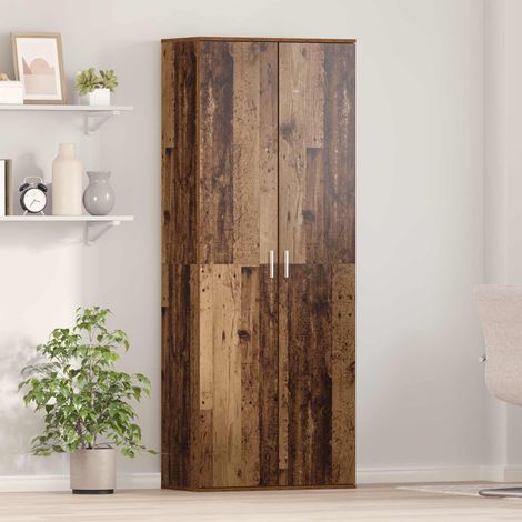 vidaXL Highboard 70 x 33.5 x 180 cm Engineered Wood Old Wood (1/5)