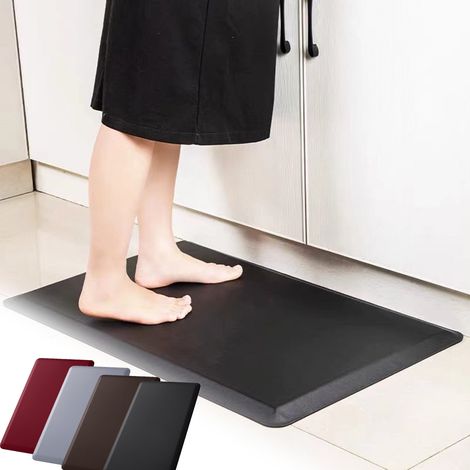 Tapis De Salle De Bain - Antidérapant PVC - Absorbant Eau - Lavable En Machine - Polyester Gris - 3 Pièces (Petit + U-Forme + Grand) - 50x40 cm 50x45 cm 50x80 cm (1/5)