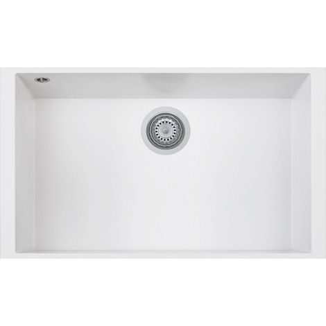 Lavello composito cucina Plados ON7610ST una vasca Sottotop - UG58 Bianco Latte