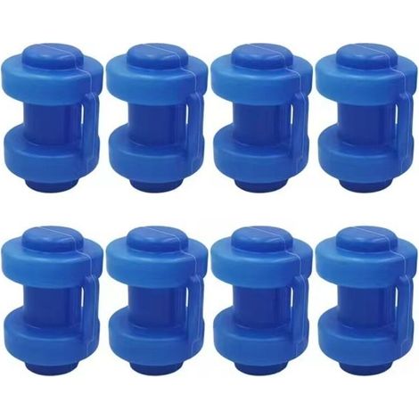8 Pièces Embouts de Trampoline Ø 25 mm, Piece Detachee Trampoline, pour Tiges De Filet De Trampoline, Bleu (1/5)