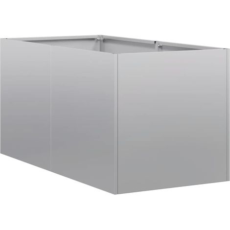 Planter 40x80x40 cm Galvanised Steel vidaXL
