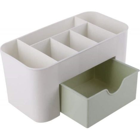 Organisateur Maquillage - Boîte De Rangement Bureau Avec Tiroir - 6 Compartiments - PP - 22 x 10,5 x 10,5 cm - 1 Pièce (1/4)