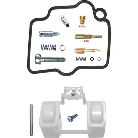 Kit de réparation de carburateur pour GD110 2011 110 cm³ Kit + flotteur Compatible GD110 monocylindre gicleurs en laiton joints en nitrile pièces en POM résistant à l'essence 110 cm³ (1/2)