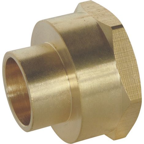 Raccord laiton droit à souder - Femelle 20/27 -Tube cuivre Ø16- Sachet 2 pièces