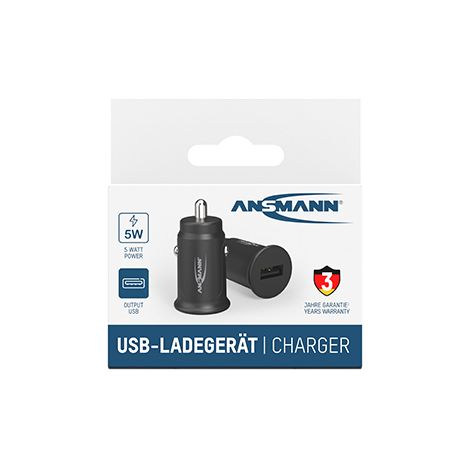 Cargador USB 1 Conexión CC105 para encendedor de cigarrillos 12-24 V DC - 5 W. Tensión de salida: 5 V DC. Corriente de carga máxima: 10