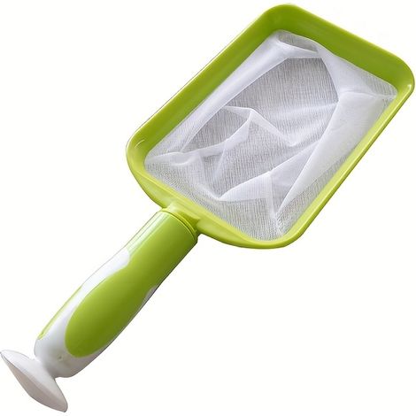 Épuisette de piscine manuelle avec poignée amovible, efficace et portable pour le nettoyage. (1/4)