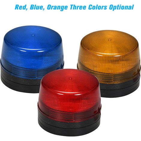 [Blitzlicht-Alarm] LED-Blitzlicht mit Sicherheitswarnsignal, wasserdichtes Blinklicht, 12 V 120 mA Sicherheitsalarmsystem, rot, 7,4 cm ABS (1/4)