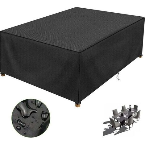 Housse De Protection Salon De Jardin 150x90x75cm, XU, Résistant à l'eau Robuste Tissu Oxford 210D Housse Protection Table De Jardin Exterieur, Résistance au Vent, Anti-UV - KZQ (1/4)