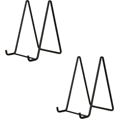 2 Pièces Support Cadre Photo, Métal Robuste, 13x15x18 Cm, Pour Livre Assiette Décorative, Table Bureau