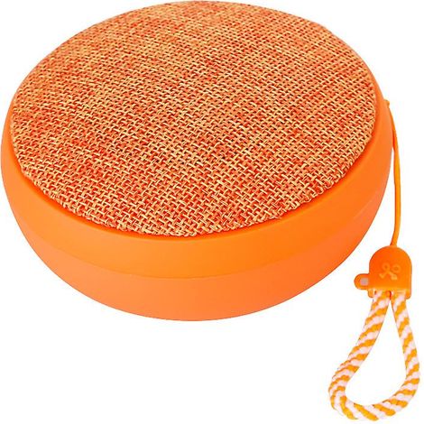Enceinte Bluetooth portable sans fil Orange avec microphone, son stéréo, étanche à la poussière IP67, entrée auxiliaire, idéale pour la maison, l'extérieur et les voyages.