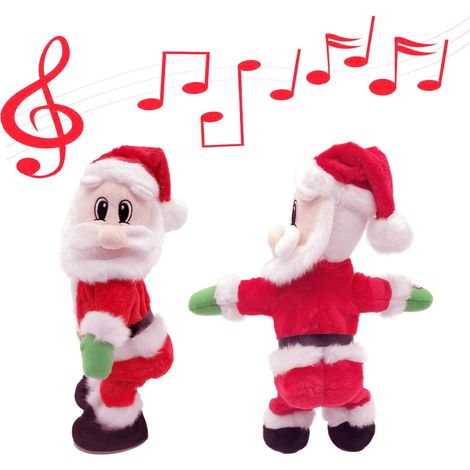 Figura De Santa Claus Bailarina - Gira Cadera Y Canta - Decoración Navideña Para Interior - 1 Unidad (1/5)
