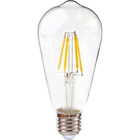 Bombilla LED Vintage Filamento - E27 ST64 - 6W - Blanco Cálido (1/5)