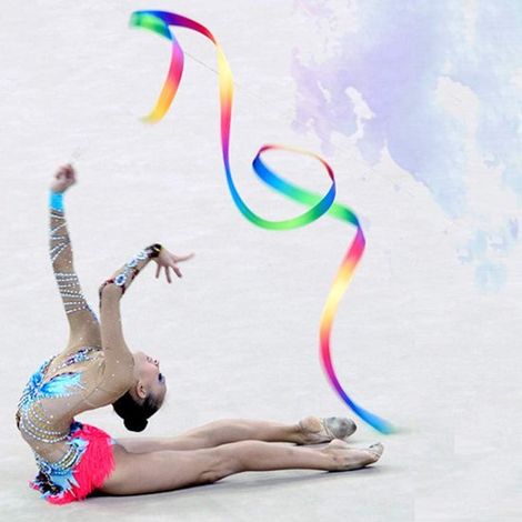 2 palos de cinta para danza,cintas para danza rítmica,cintas para gimnasia rítmica,accesorios para danza gimnástica,4,5 × 2 cm (1/4)