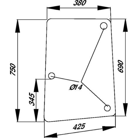 Seitenscheibe UNIVERSAL D8187 (1/2)