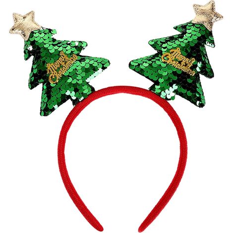 Bandeau de Noël, bandeau vert sapin de Noël teinté pour les cheveux, accessoire de coiffure pour les fêtes, cadeau parfait pour les femmes et les filles, décoration de cheveux pour les fêtes (motif sa (1/5)
