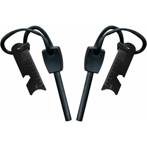 Survival Fire Starter, Fire Starter with Scraper, Waterproof, 10,000 Sparks at 3,000 Degrees, 8 mm Rod, Magnesium Fire Steel – Fire Starter, Lanyard, Multifunctional Scraper (2 Pieces) Cisea